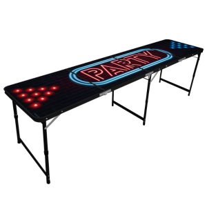 Beer Pong Bord Neon Party LED Deluxe